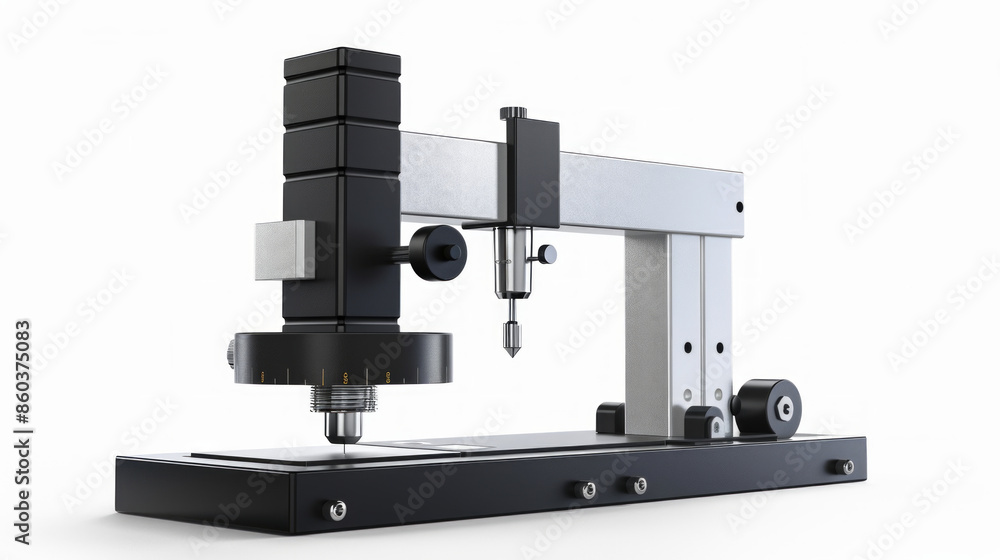 Surface Roughness Tester: Measures surface roughness to ensure compliance with specifications isolated on white background Surface Roughness Tester: Measures surface roughness to ensure compliance with specifications isolated on white background