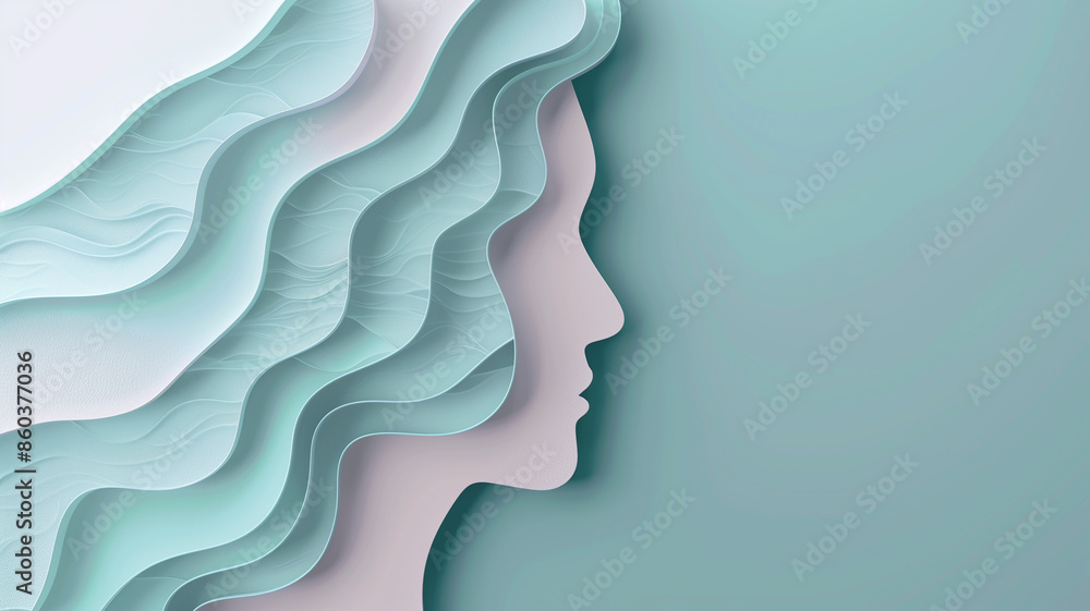 3D illustration of World Mental Health Day 3D illustration of World Mental Health Day