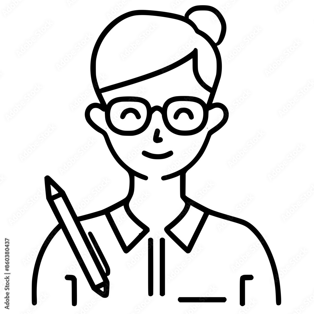 Obraz premium teacher icon, teacher svg, school svg, teach svg, back to school svg, teacher gift svg, teacher shirt svg, educational icon, school icon, student icon, stationary icon, organziation icon, communicatio