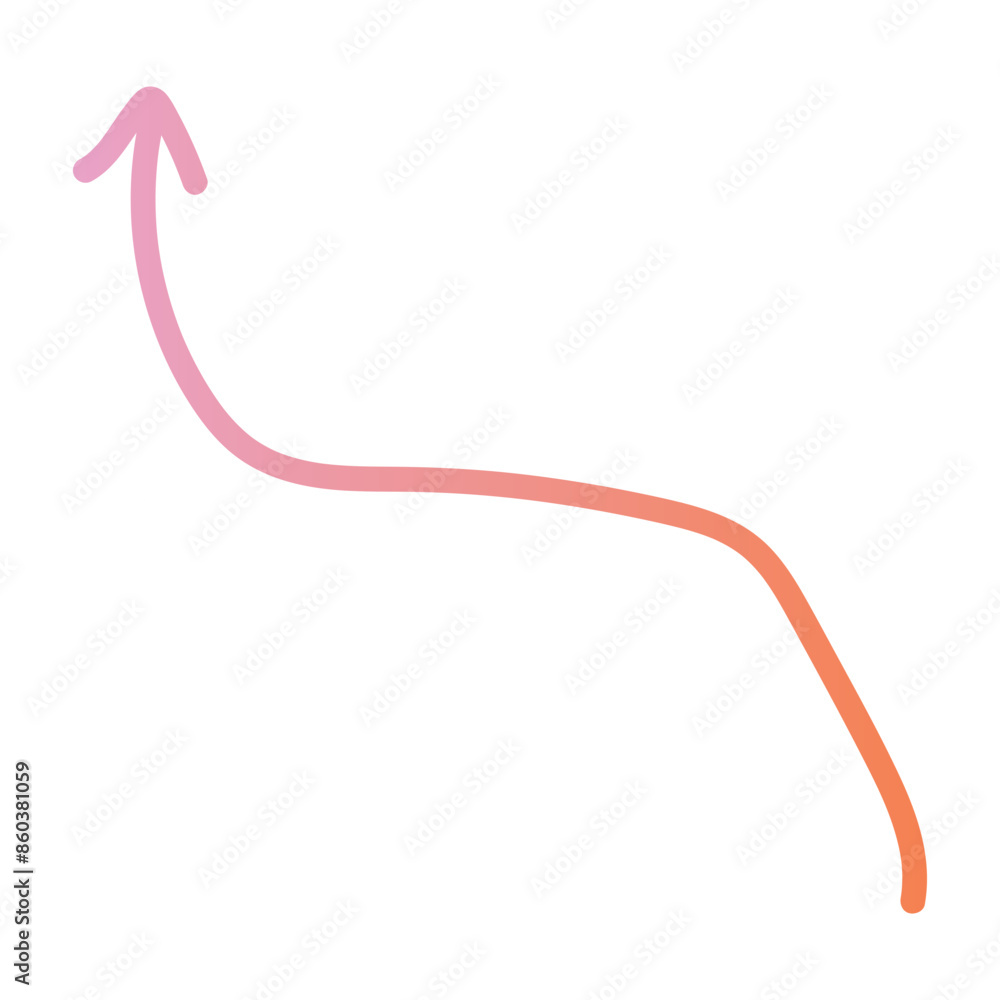 Colourful Abstract Free Flowing Doodle Arrow Colourful Abstract Free Flowing Doodle Arrow