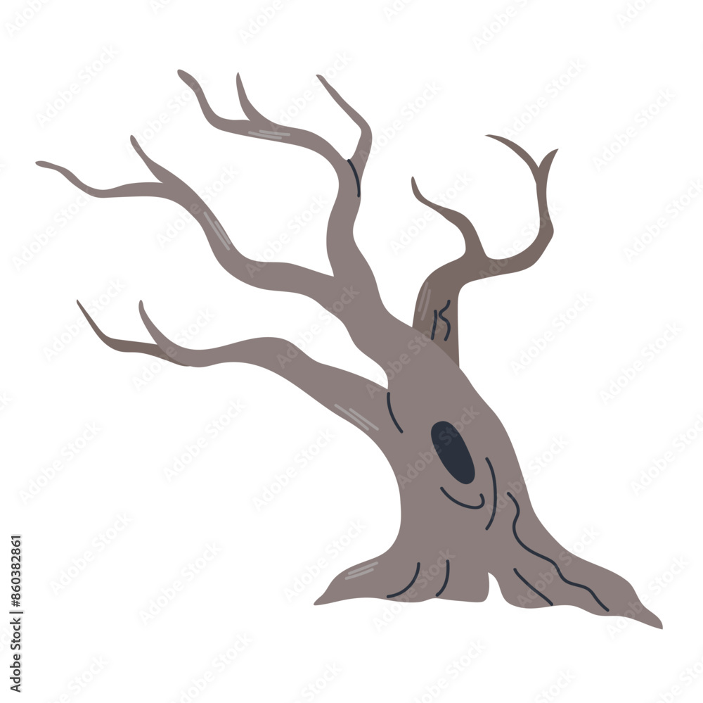 Fototapeta premium Dead tree icon clipart avatar logtotype isolated vector illustration