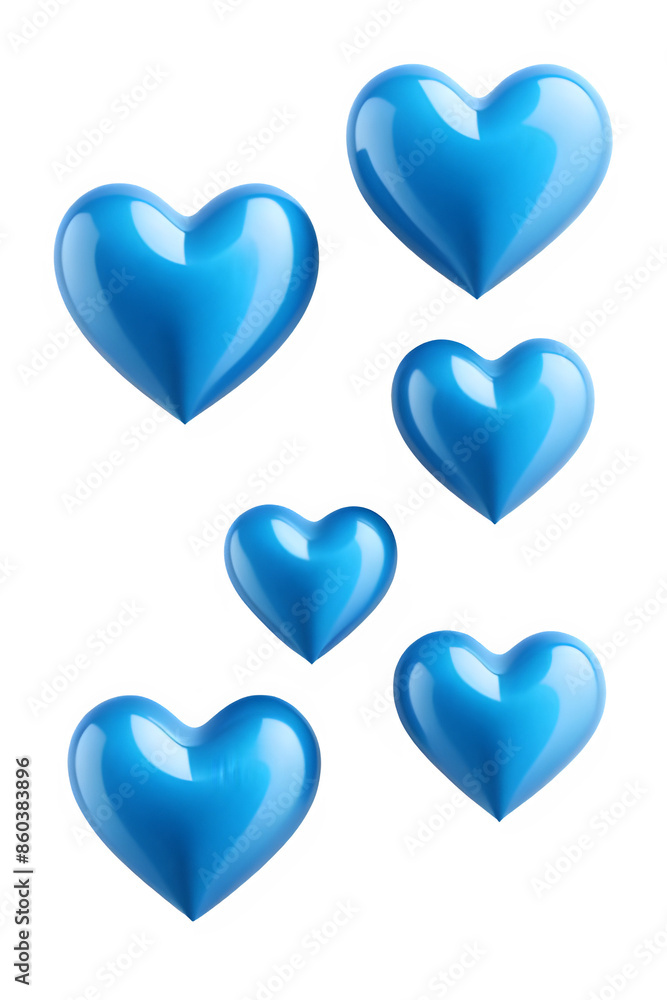 3D blue hearts 3D blue hearts
