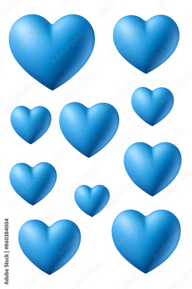 3D blue hearts 3D blue hearts