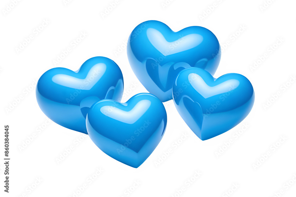 3D blue hearts 3D blue hearts