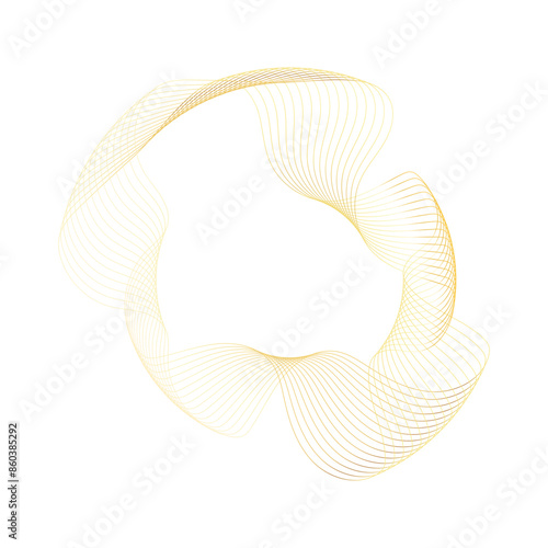 Abstract Circle gold shape abstract frame border background element