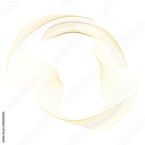 Abstract Circle gold shape abstract frame border background element