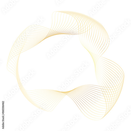 Abstract Circle gold shape abstract frame border background element