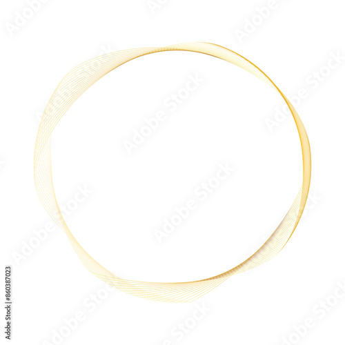 Abstract Circle gold shape abstract frame border background element