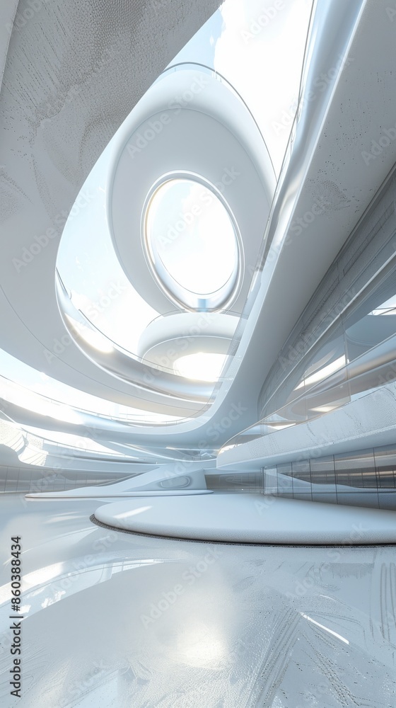 Fototapeta premium Modern Architectural Design with Circular Elements