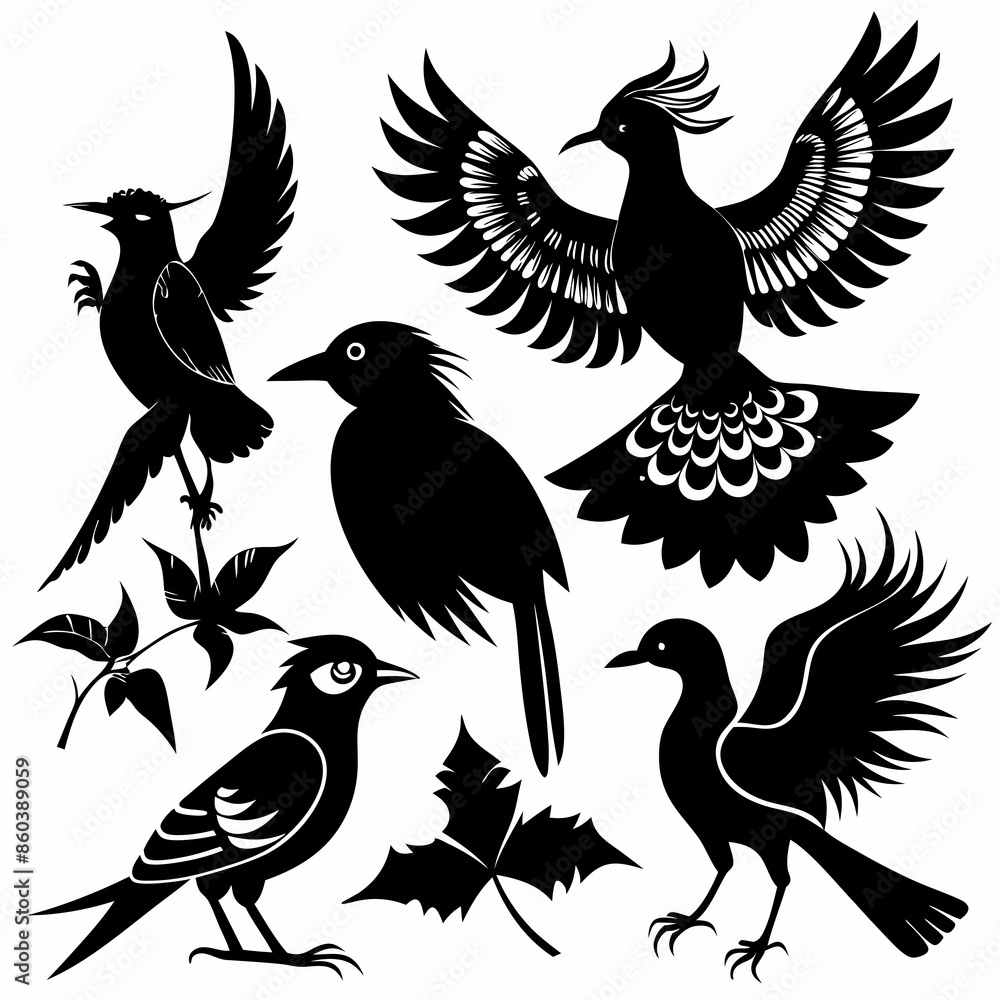 Fototapeta premium set of birds