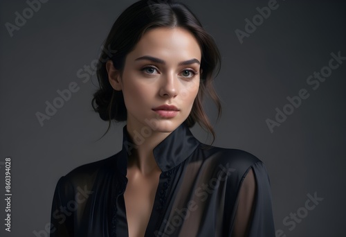 Beautiful girl front view photo