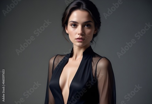 Beautiful girl front view photo