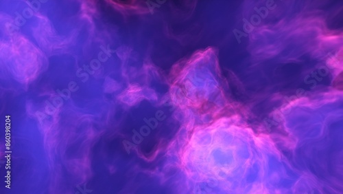 A blue and purple space background with stars and a galaxy