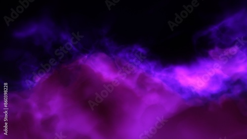 A blue and purple space background with stars and a galaxy