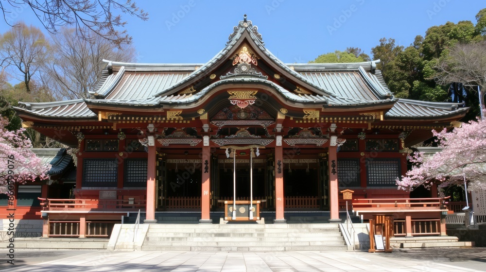 Kamakura 244 Tsurugaoka Hachimangu Shrine 35 Sakura, AI Generative Kamakura 244 Tsurugaoka Hachimangu Shrine 35 Sakura, AI Generative