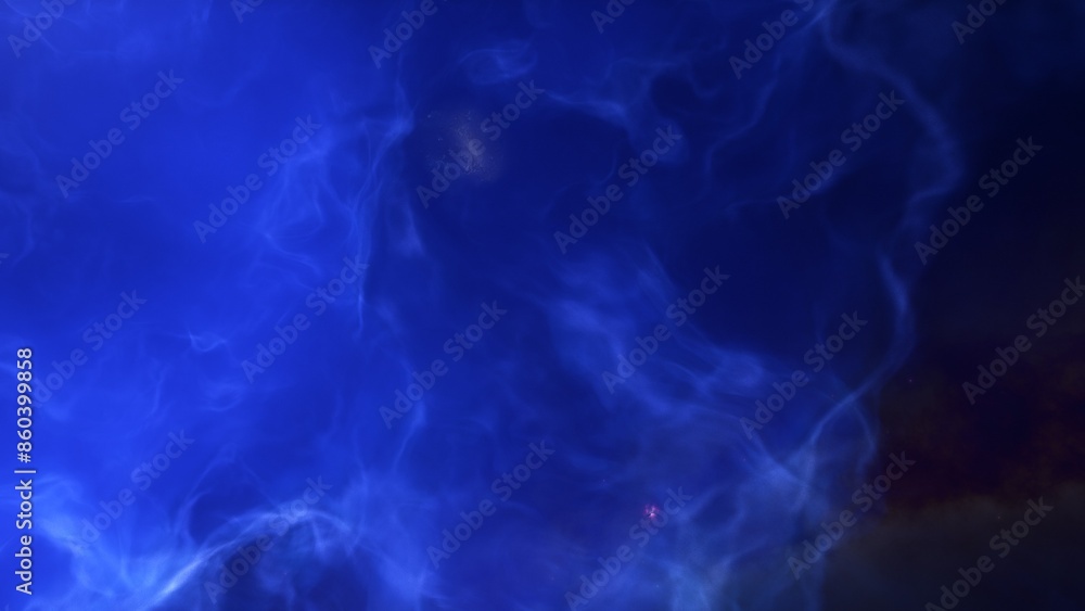 Obraz premium A blue and purple space background with stars and a galaxy