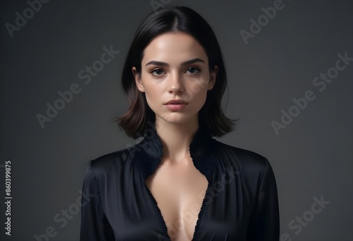 Beautiful girl front view photo