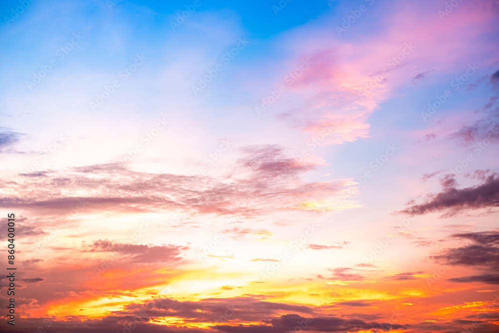 Beautiful , luxury soft gradient orange gold clouds and sunlight on the blue sky perfect for the background, take in everning,Twilight, Large size, high definition landscape photo Beautiful , luxury soft gradient orange gold clouds and sunlight on the blue sky perfect for the background, take in everning,Twilight, Large size, high definition landscape photo