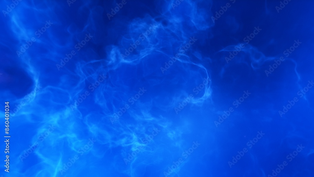 A blue and purple space background with stars and a galaxy