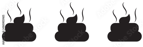 Poop graphics. Dog shit vector. Animal poo symbol.