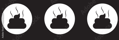 Poop graphics. Dog shit vector. Animal poo symbol.