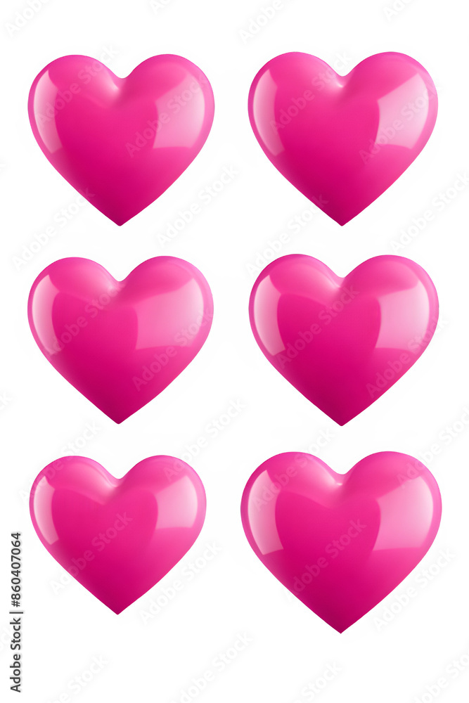 3D pink hearts 3D pink hearts