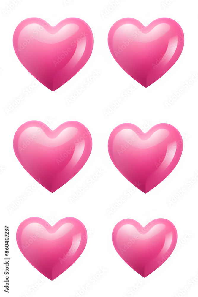3D pink hearts 3D pink hearts