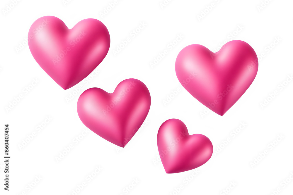 3D pink hearts 3D pink hearts
