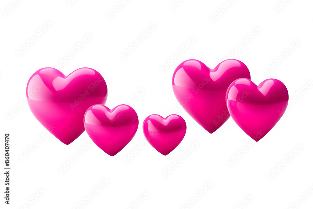 3D pink hearts 3D pink hearts