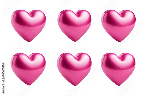 3D pink hearts