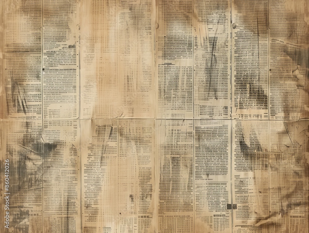 Fototapeta premium Aged Vintage Newspaper Background Texture for Stock Image Website.