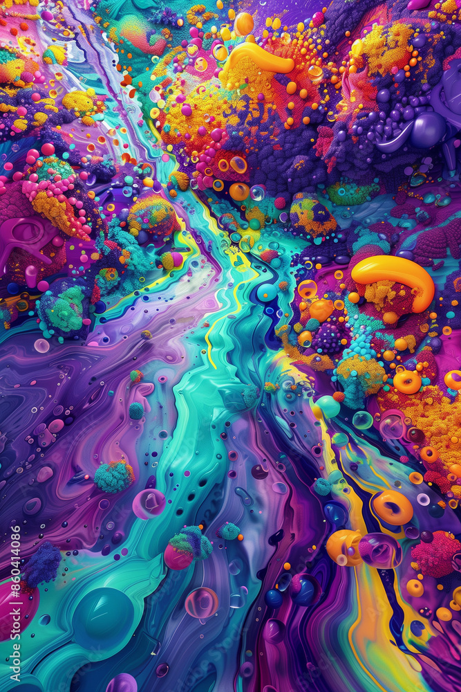 Obraz premium trippy psychedelic colourful background wallpaper