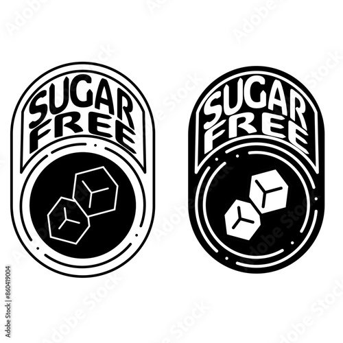 Sugar free icon vector set collection, Vector illustration