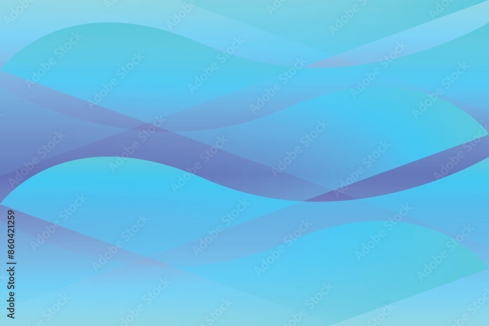 Abstract blue wave background with flowing lines and soft curves. Vector illustration design element.