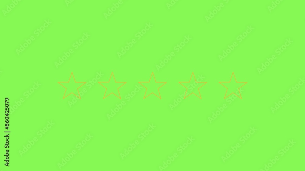 Rating stars icon animation, one star, simple motion animation with intro and outro, isolated on chromakey green, transparant background - 4k stockvideo Rating stars icon animation, one star, simple motion animation with intro and outro, isolated on chromakey green, transparant background - 4k stockvideo