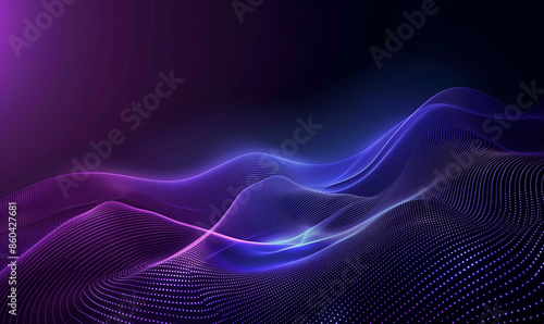 Canvastavla Abstract Neon Wave Pattern with Vibrant Colors