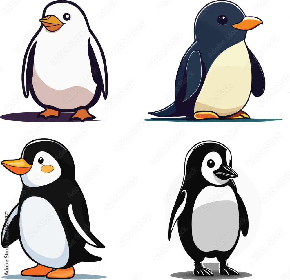 Fototapeta premium penguin vector logo art sillute