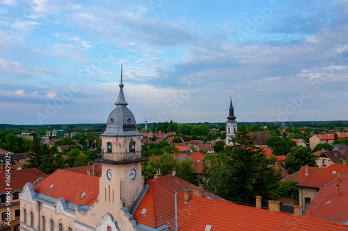 Wallpaper Mural Aerail view about Rackeve, a small town in Hungary which located about 50 kilometers south of Budapest, on Csepel Island, along the Rackeve-Danube branch Torontodigital.ca