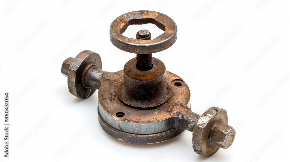 Valve Refacer: Restores valve faces for improved sealing isolated on white background Valve Refacer: Restores valve faces for improved sealing isolated on white background