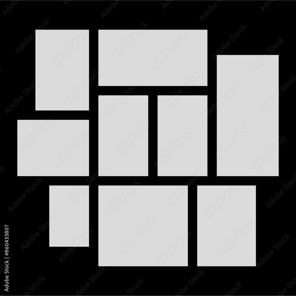 Pictures or photos frame collage. comics page grid layout abstract photo frames and digital photo wall template Pictures or photos frame collage. comics page grid layout abstract photo frames and digital photo wall template