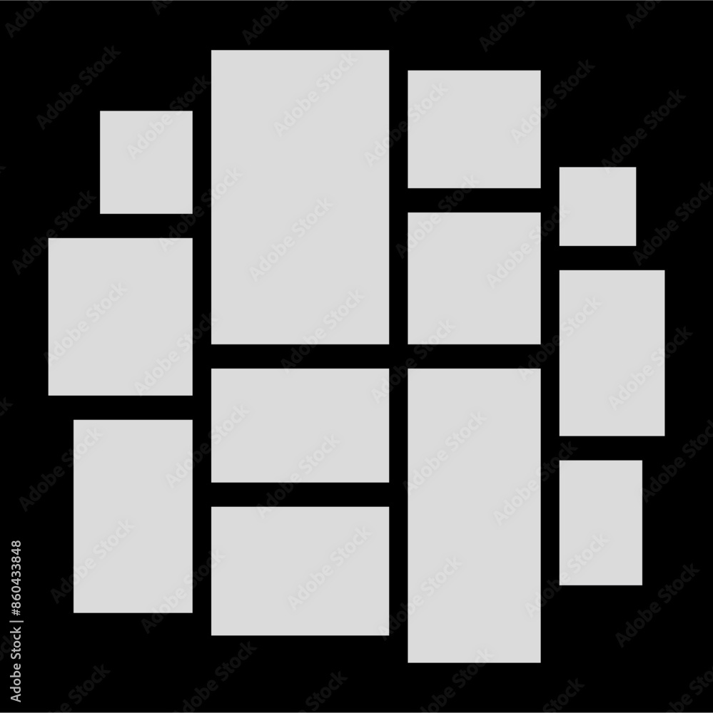 Pictures or photos frame collage. comics page grid layout abstract photo frames and digital photo wall template Pictures or photos frame collage. comics page grid layout abstract photo frames and digital photo wall template