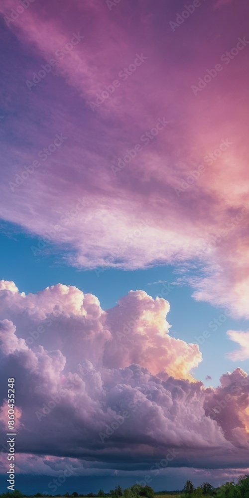 Obraz premium International Clean Air Day for Blue Skies. cloudy sky. clouds at sunset. clouds at dawn. blue sky