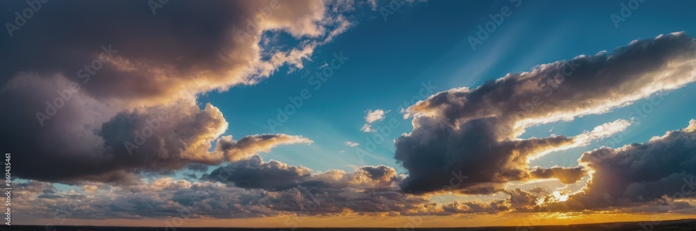 International Clean Air Day for Blue Skies. cloudy sky. clouds at sunset. clouds at dawn. blue sky