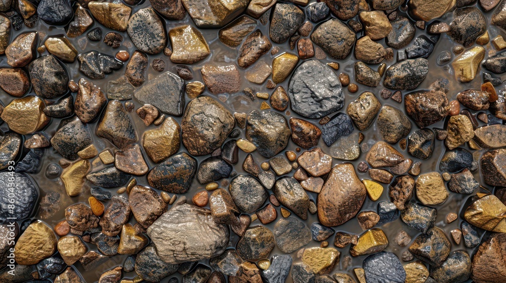 realistic 3d ground texture with wet rocks and sand gravel digital illustration realistic 3d ground texture with wet rocks and sand gravel digital illustration