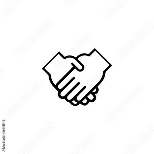 handshake icon vector illustration