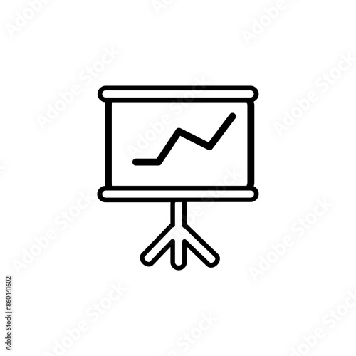 presentation icon on white background