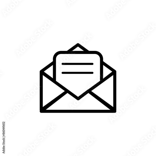 mail icon on white background