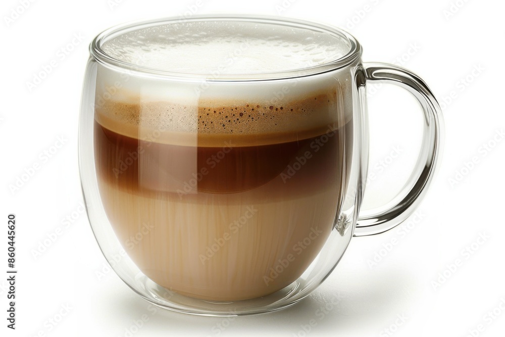 Layered Cappuccino in Clear Glass Mug Layered Cappuccino in Clear Glass Mug