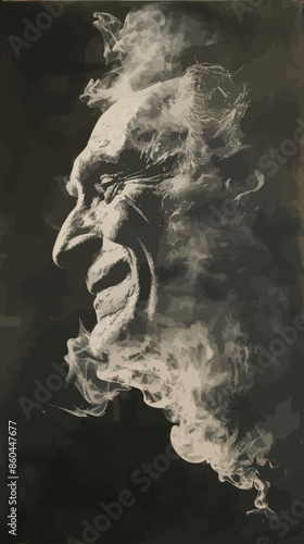 Smoky Portrait of a Man