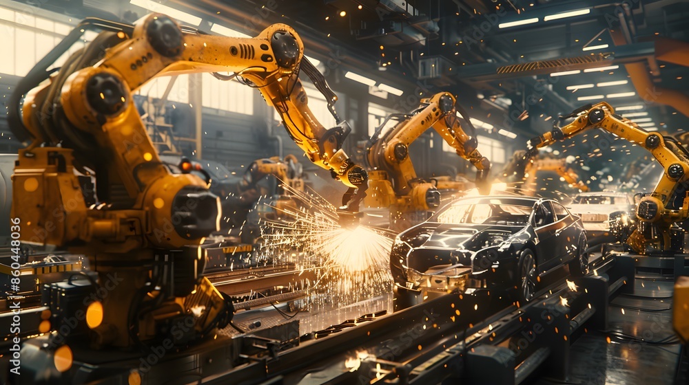 Automated Car Manufacturing Process with Sparks Automated Car Manufacturing Process with Sparks